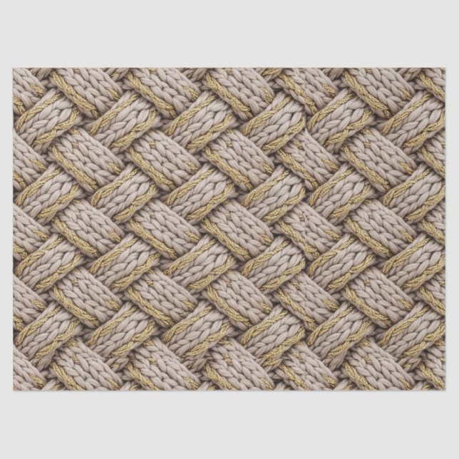 Papel De Seda Braided Thread Knit Texture – Warm Beige (3) (Anverso)