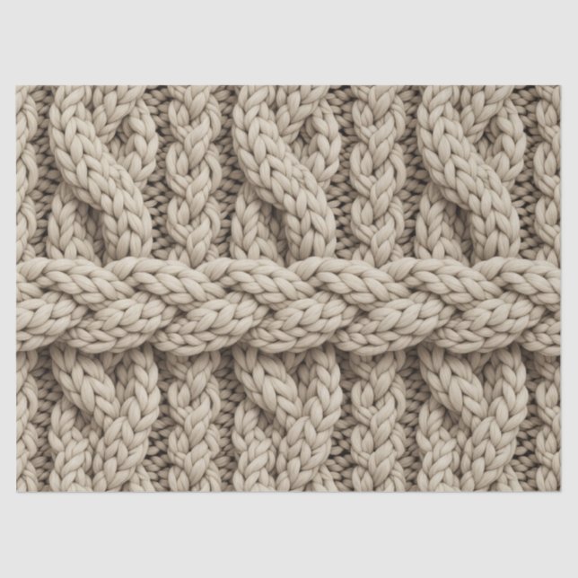 Papel De Seda Braided Thread Knit Texture – Warm Beige (4) (Anverso)