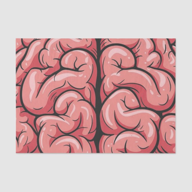 Papel De Seda Brain Pattern Tissue Paper (Anverso)
