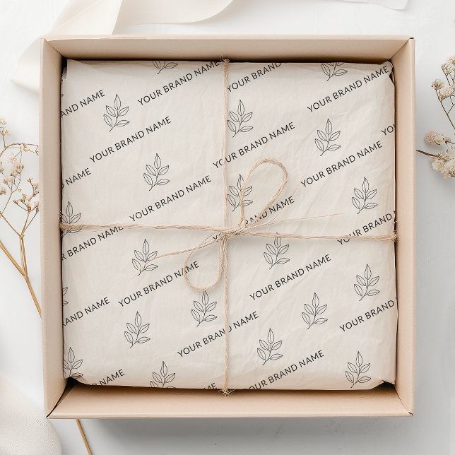 Papel De Seda Branded Small Business Minimalist Cream  (Subido por el creador)