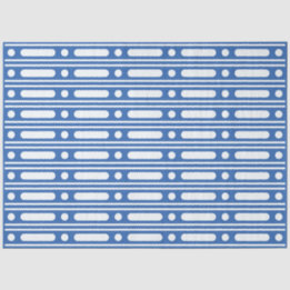 Papel De Seda Bright Blue Bone Inlay Border Dots Decoupage Paper