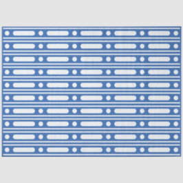 Papel De Seda Bright Blue Bone Inlay Border Dots Decoupage Paper