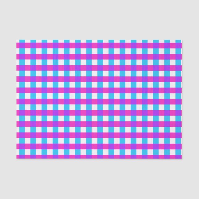 Papel De Seda Bright Gingham Tissue Paper (Anverso)
