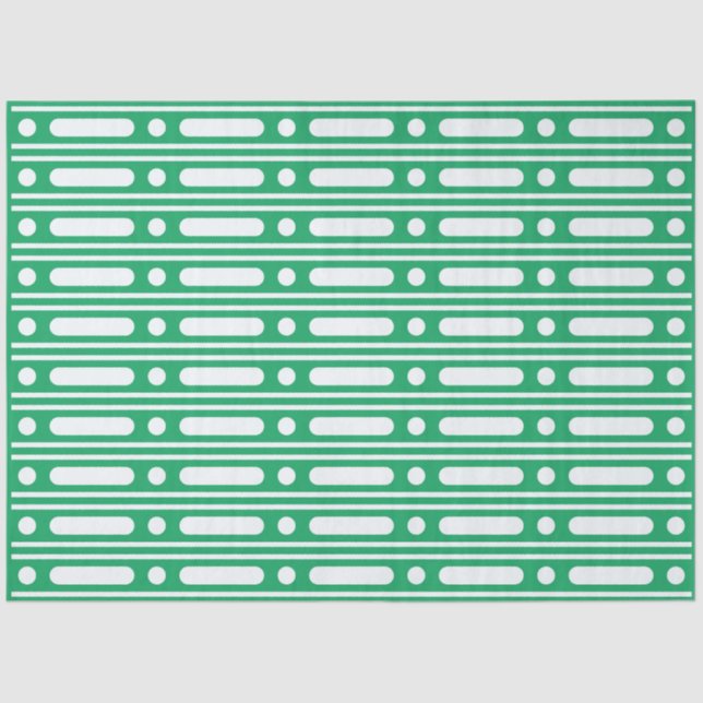 Papel De Seda Bright Green Dots Border Decoupage Paper (Anverso)