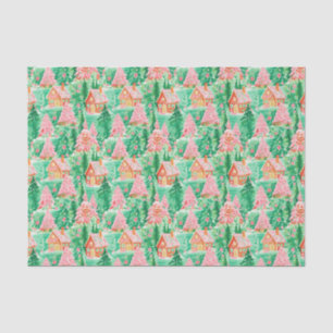 Papel De Seda Bright Palm Beach Navidades Casas de Gingerbread
