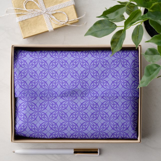 Papel De Seda Bright Purple Filigree Pattern (Regalo )