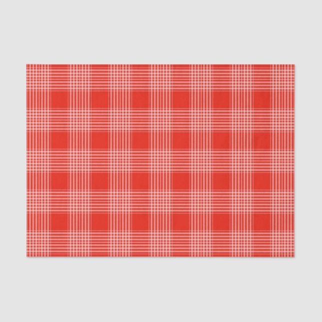 Papel De Seda Bright Red Plaid Pattern (Anverso)