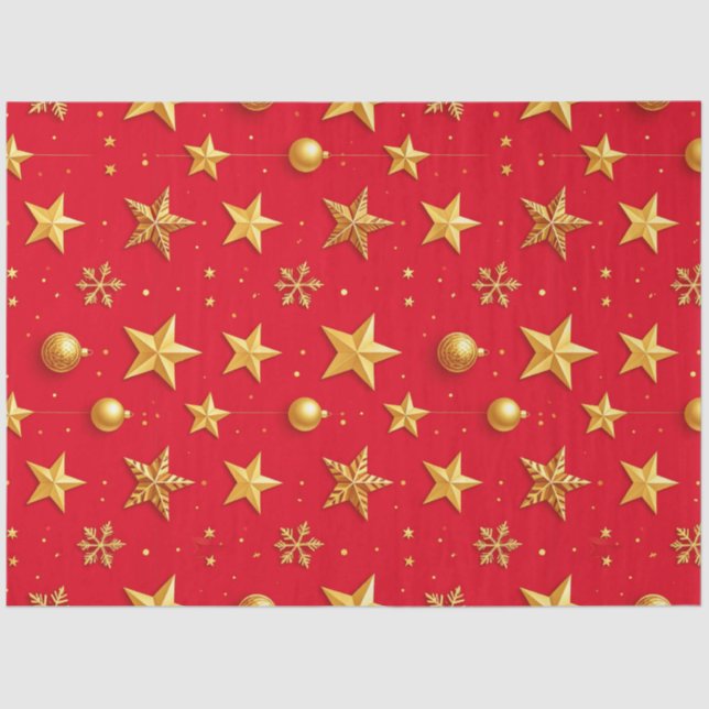 Papel De Seda Brilla, Navidad Estrellada (Anverso)