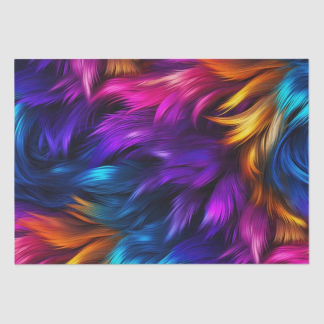 Papel De Seda Brillante arcoiris con textura de piel monstruosa (Anverso)