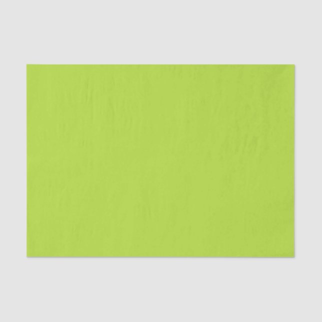 Papel De Seda Brillante Kelp Tropical Citron Neon Green Solid (Anverso)