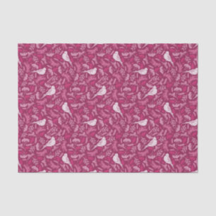 Papel De Seda Brillante Mauve Rosa Invierno Modelo floral de páj