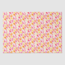 Papel De Seda Brillante y caprichoso Girafa Impresión Naranja Ro