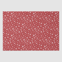 Papel De Seda Brillantes de estrellado de vacaciones Red
