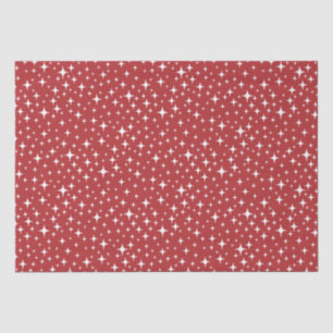 Papel De Seda Brillantes de estrellado de vacaciones Red
