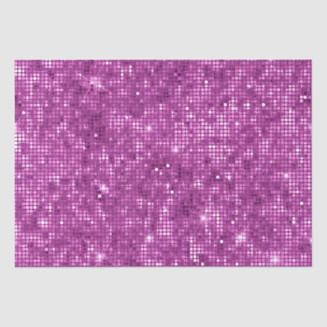 Papel De Seda Brillo de rosa magenta elegante (Anverso)