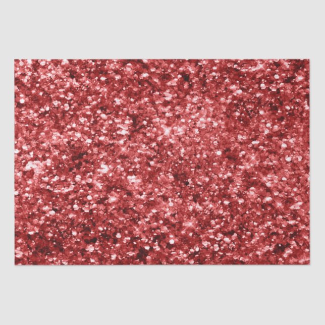 Papel De Seda Brillo Rojo de Navidad Glitter de Fiesta (Anverso)