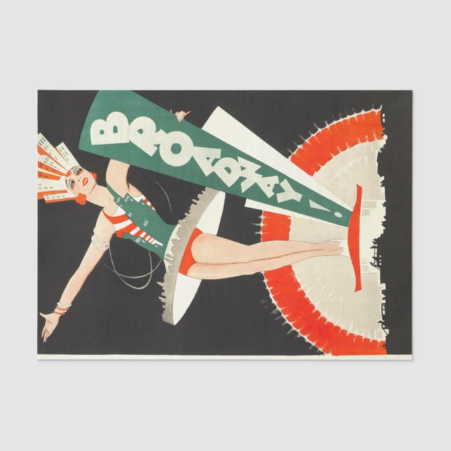 Papel De Seda Broadway NYC Grandes obras de arte de Gatsby (Anverso)