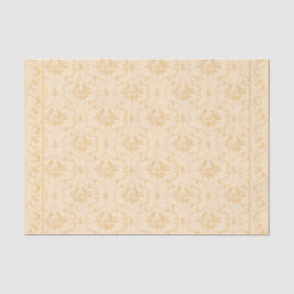 Papel De Seda Brocade Beige Damask florece en crema