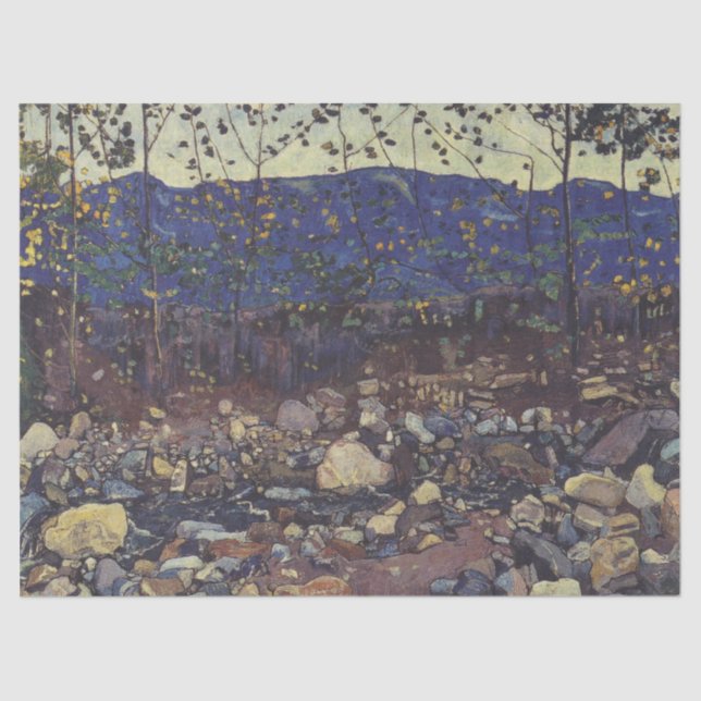 Papel De Seda Brook forestal en Leissigen, Suiza (Paisaje) (Anverso)