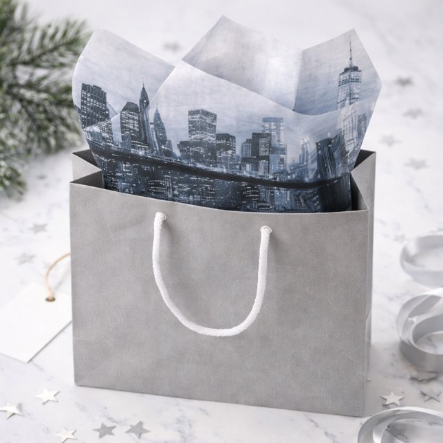 Papel De Seda Brooklyn Bridge Sophisticated Urban Monochrome (Subido por el creador)