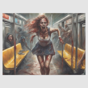 Papel De Seda Brote de Zombie En La Desconexión Del Tren