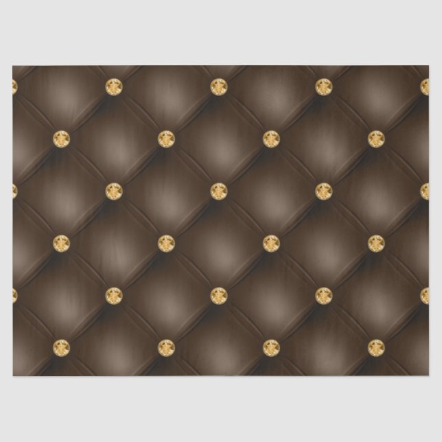 Papel De Seda Brown and Gold Tufted (Anverso)