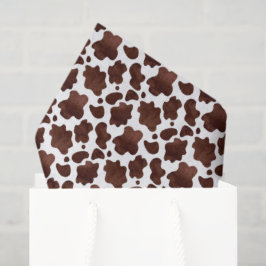 Papel De Seda Brown Cow Print Tissue Paper