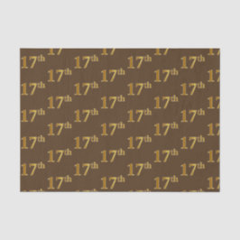 Papel De Seda Brown, Faux Gold 17th (17ª) Event