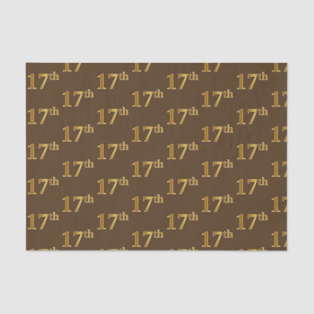 Papel De Seda Brown, Faux Gold 17th (17ª) Event (Anverso)