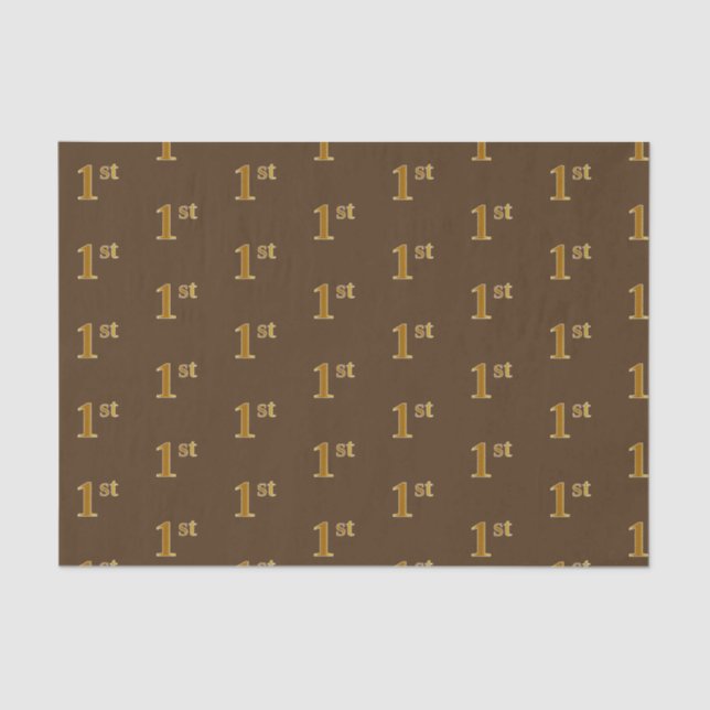 Papel De Seda Brown, Faux Gold 1st (First Event Tissue Paper) (Anverso)
