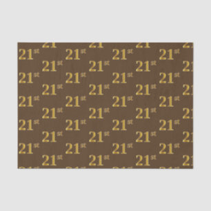 Papel De Seda Brown, Faux Gold 21st (21er) Event