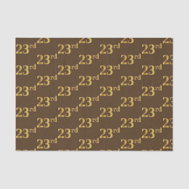 Papel De Seda Brown, Faux Gold 23rd (23er) Event (Anverso)