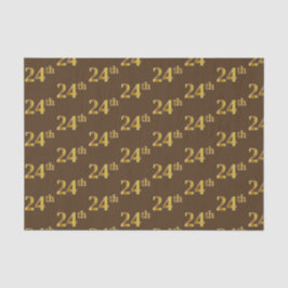 Papel De Seda Brown, Faux Gold 24th (24to) Event