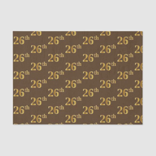 Papel De Seda Brown, Faux Gold 26th (26º) Event (Anverso)