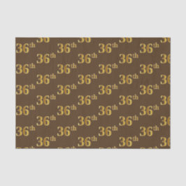 Papel De Seda Brown, Faux Gold 36th (36ª) Event