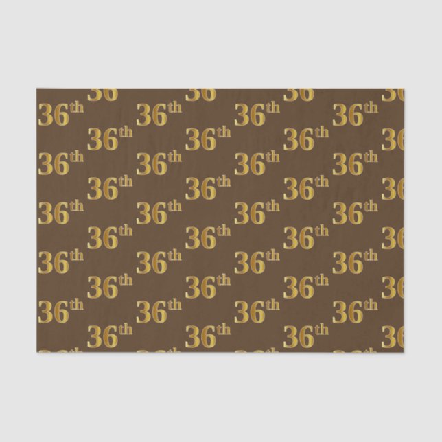 Papel De Seda Brown, Faux Gold 36th (36ª) Event (Anverso)