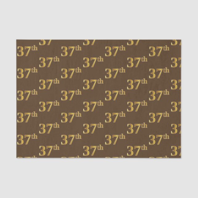 Papel De Seda Brown, Faux Gold 37th (37ª) Event (Anverso)