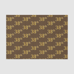 Papel De Seda Brown, Faux Gold 38th (38th) Event