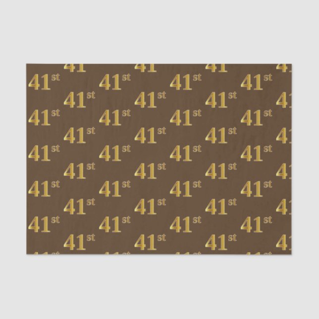 Papel De Seda Brown, Faux Gold 41st (41er) Event (Anverso)