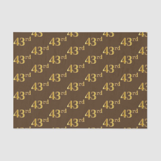 Papel De Seda Brown, Faux Gold 43rd (43er) Event (Anverso)