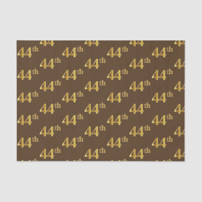 Papel De Seda Brown, Faux Gold 44th (Cuarenta y Cuarto) Event (Anverso)