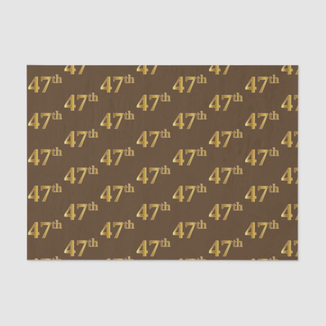 Papel De Seda Brown, Faux Gold 47th (47º) Event (Anverso)