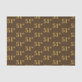Papel De Seda Brown, Faux Gold 51st (Cincuenta Y Primer) Event
