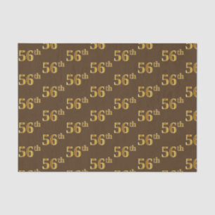 Papel De Seda Brown, Faux Gold 56th (Cincuenta y Sexto) Event