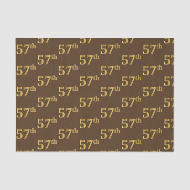Papel De Seda Brown, Faux Gold 57th (57º) Event (Anverso)