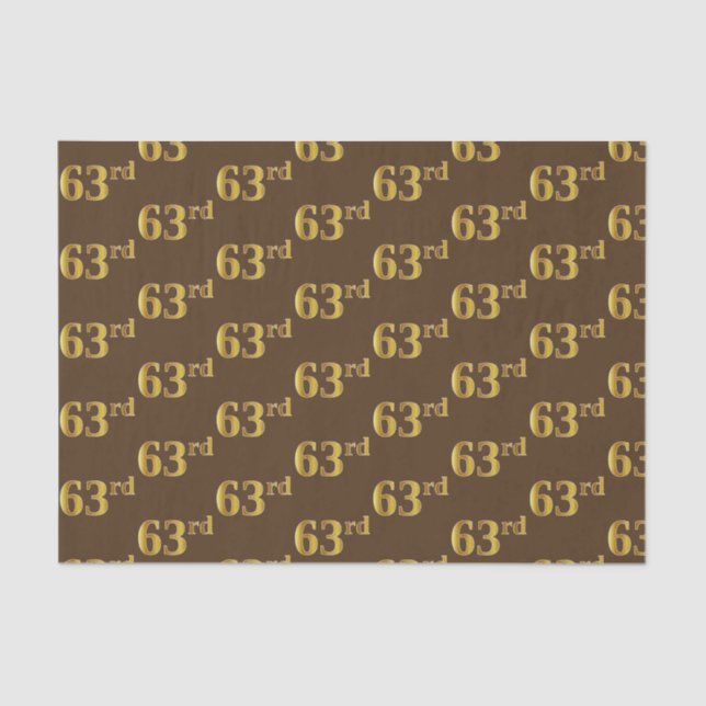 Papel De Seda Brown, Faux Gold 63 (63º) Evento (Anverso)