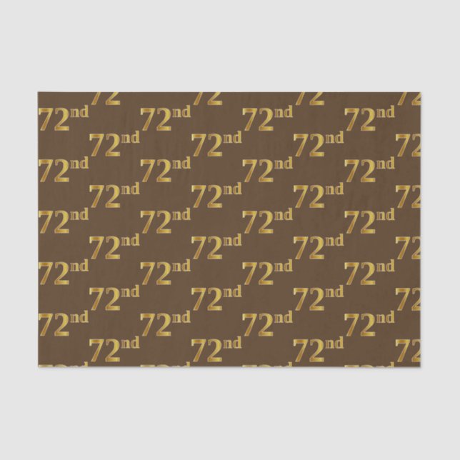 Papel De Seda Brown, Faux Gold 72nd (Setenta Y Dos) Event (Anverso)