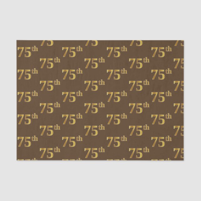 Papel De Seda Brown, Faux Gold 75 (Setenta y Quinto) Evento (Anverso)