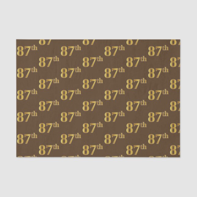 Papel De Seda Brown, Faux Gold 87 (Ochenta Y Séptimo) (Anverso)