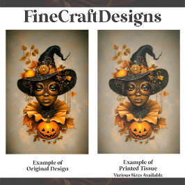 Papel De Seda Bruja Afroamericana Steampunk F6R Decoupage